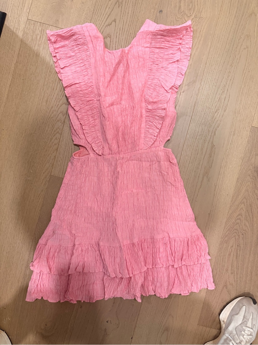 Pink Ruffled Mini Dress